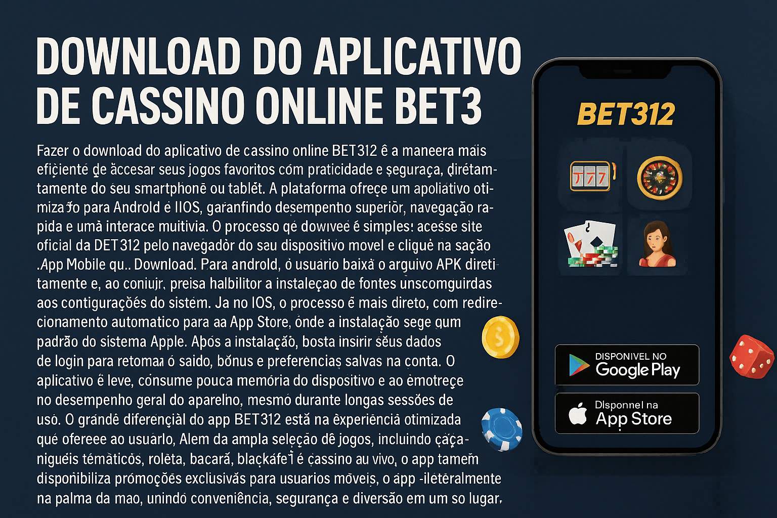 Baixar o BET312 Cassino App
