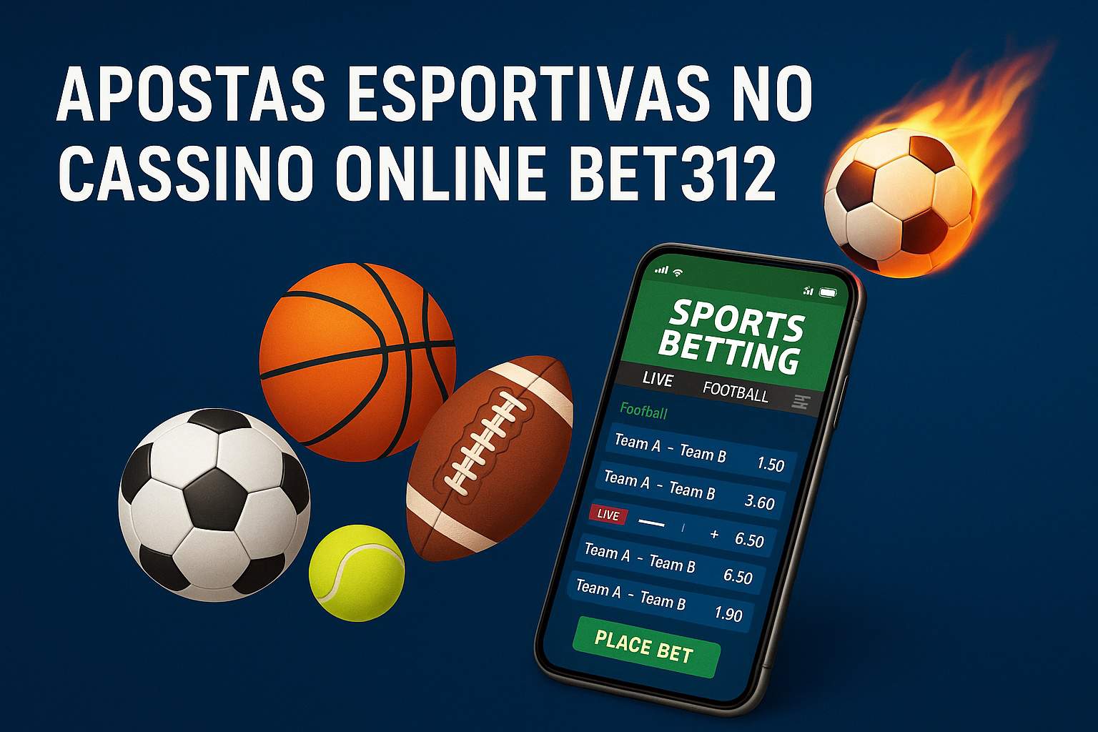 Apostas esportivas no cassino online BET312