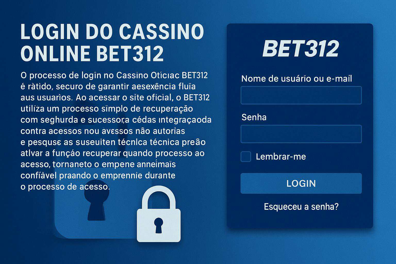 Login no Cassino BET312
